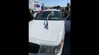 Metal rod flies through Ariz. police car windshield, narrowly misses officer