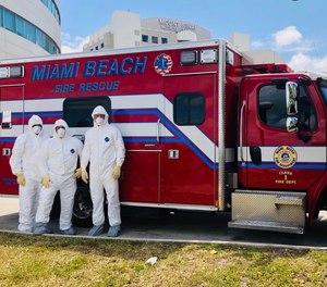 Some departments, like Miami Beach Fire Rescue, have established dedicated COVID-19-only response units, an attempt to limit the spread among crews and transport units.