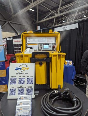 A demonstration of the AeroClave RDS 3110 at Fire-Rescue International 2023.