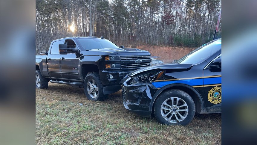 Officer P.D. Hampton rammed his patrol car into a suspect's vehicle traveling at high speeds during a pursuit near an elementary school.