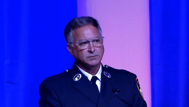 FDNY Lt. (ret.) Joe Minogue commenced the 9/11 Memorial Ceremony.