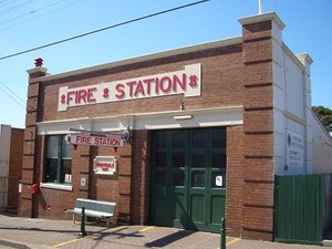 Exterior of a brick fire station. (Photo/Wikimedia)
