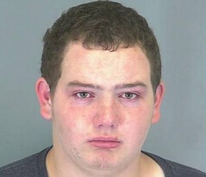 Jacob Robertson was arrested after allegedly chasing paramedics with an ax and trying to steal an ambulance. (Photo/Spartanburg County Detention Center)