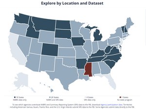 The FBI's Crime Data Explorer map relies on shared data collected through NIBRS.