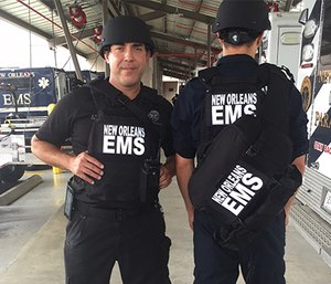 Street-level personnel with New Orleans EMS can now protect themselves ballistic vests and helmets in active-shooter scenes.