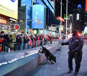 The New York Police Department is adding a drone this year to the security forces it uses to protect the huge crowds celebrating New Year's Eve in the city. (AP Photo/Go Nakamura, File)