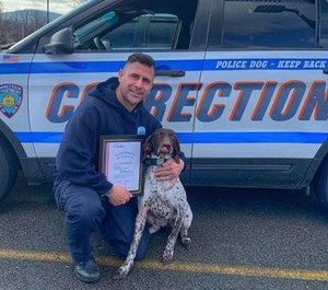 Competing on behalf of New York City Department of Correction's K9 Unit is Correction Officer Lawrence McArdle and K9 Zoey.