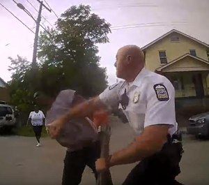 Columbus Division of Police body worn camera footage of Officer Anthony L. Johnson hitting Jonathan Robinson.
