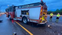 Driver slams into 2 Fla. fire trucks, dies; no FFs hurt