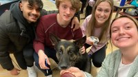 Retired K-9 goes to Mich. State University to welcome students back after shooting