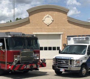 Pender County EMS was flying a drone on one side of the fire and didn’t know that Delleo’s plane was overhead. (Photo/ Pender EMS & Fire Inc.)