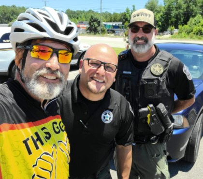 Retired S.C. officer bikes for first responder mental health awareness