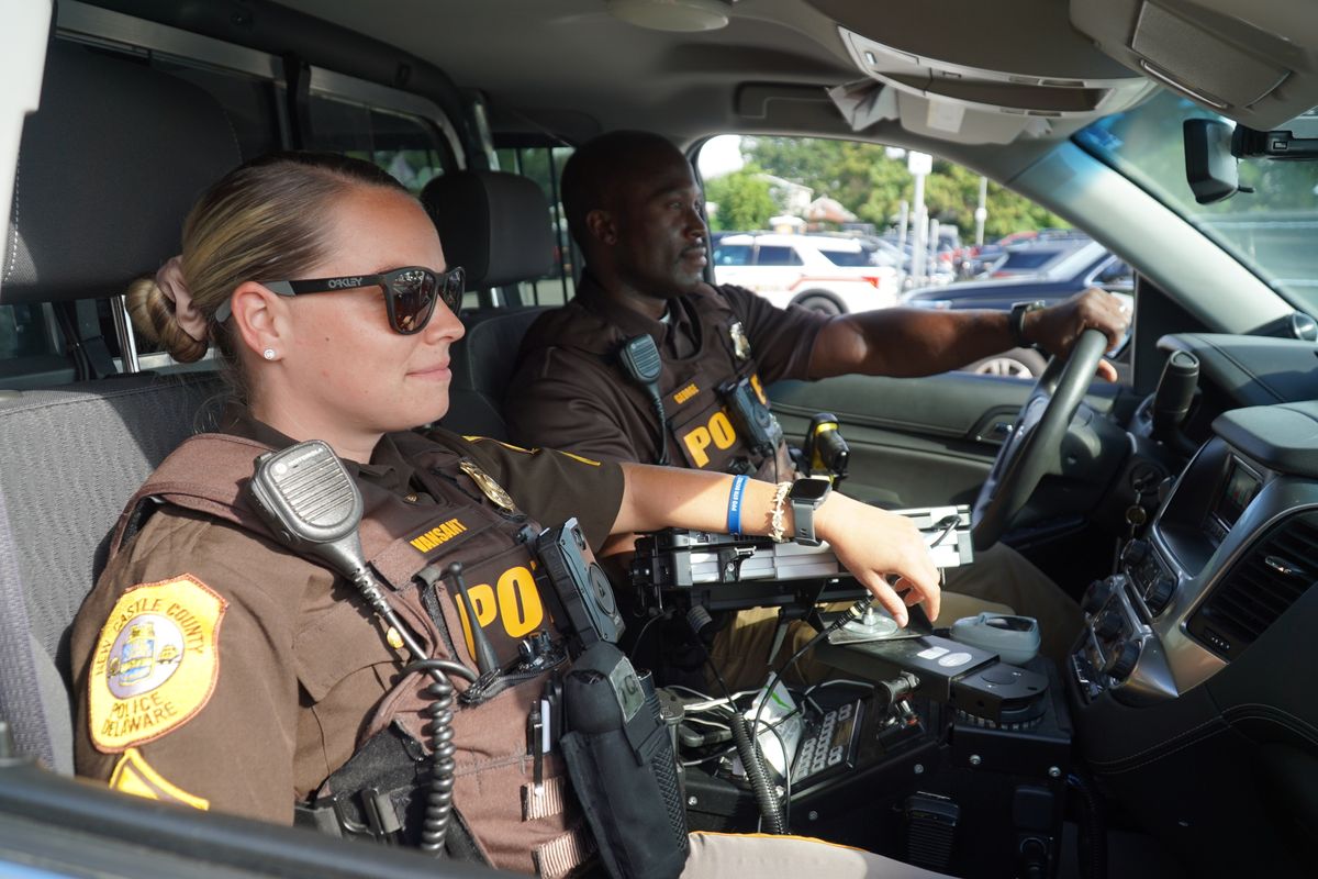 NCCPD officers with their smartwatches.