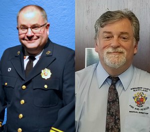 Left to right: Alan Butsch, MA, NRP; and Roger Stone, MD, MS, FACEP, FAAEM, FAEMS.