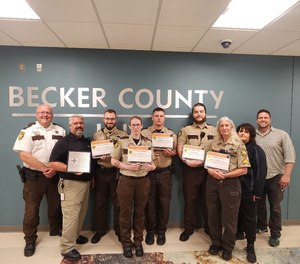 Advanced Correctional Healthcare, Inc. (ACH) presented Becker County Jail staff members with the Lifesaving Award, an award to honor non-medical first responders.