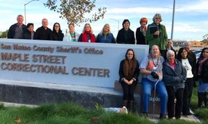 Jane Shroyer with service league members and volunteers.