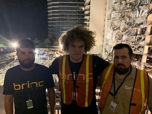 The BRINC Team at The Champlain Tower collapse in Surfside, FL.
