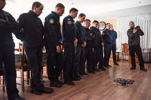 The BRINC team training Ukrainian first responders