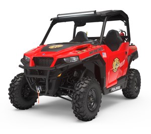 Polaris Government and Defense has expanded its current offering of the popular off-road and over-the-curb RANGER fire and rescue vehicles to include the street-legal GEM and indoor-use Taylor-Dunn electric vehicles. (Image courtesy Polaris)