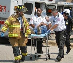 EMT Richard Ponikiewski, second from right