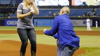 Medic who saved woman from domestic violence proposes at Rays game