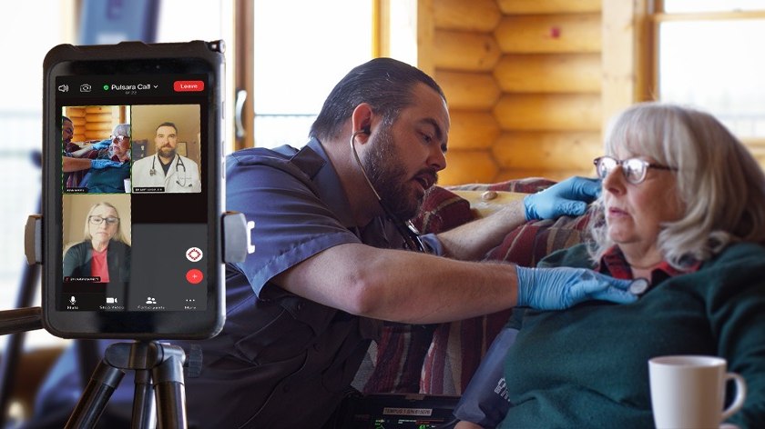 While the physician can’t travel to be onsite with the patient, the community paramedic can, and they can act as the physician’s eyes and ears. The paramedic examines the patient in person and can communicate to the doctor what they’re seeing, giving the physician a more complete idea of the patient’s condition.