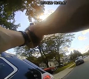 Video footage of the confrontation shows the officers appear to know O’Shea, who is holding a pistol and bleeding from multiple self-inflicted wounds.
