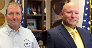 Rutherford County Emergency Medical Services has a new director, Brian Gaither (left). Longtime Director Carl Hudgens is retiring.
