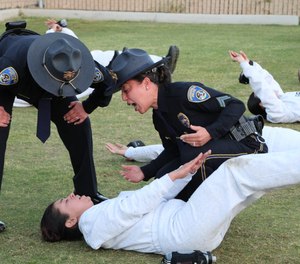 Officer Macarena Garner is the Bakersfield Police Department's first full-time female recruit training officer.