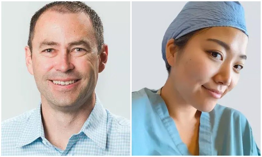 Left to right: Will Smith, MD, FAEMS, paramedic; Jasmine Rah, cofounder and CEO of the COVID-19 LST.