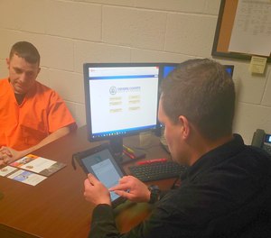 A jail release coordinator using a custom data portal to connect an offender to treatment and other services upon release. The portal connects the criminal justice system's law enforcement and service providers and allows for data sharing and recidivism tracking.