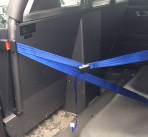 Reverse the seatbelt connections on all transports.