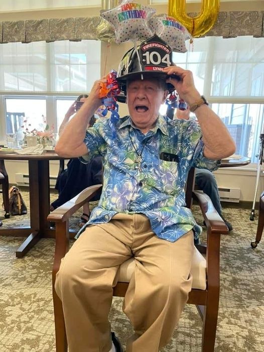 Mass. fire department helps retired firefighter celebrate 104th birthday