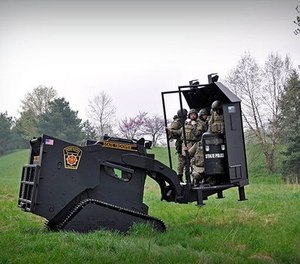 The Rook is outfitted with bulletproof glass and heavy-duty armor to protect against incoming gunfire.