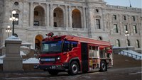 Photos: Governor spotlights first electric fire truck made in Minnesota