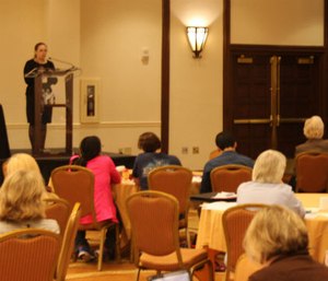 Christy Edwards, Federal Office of Rural Health Policy, discussing influences to rural EMS