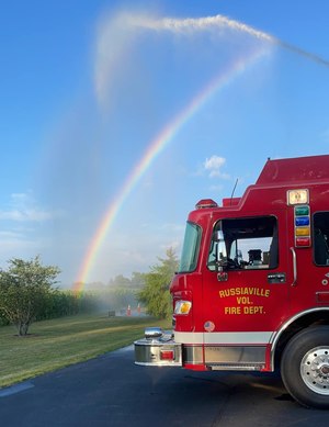 Firefighter Brian Hammond's home burned on Easter Sunday. The Russiaville Volunteer Fire Department responded and received mutual aid from two departments.