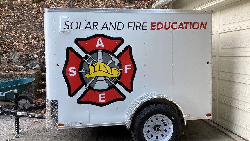 Captain Birt runs Solar And Fire Education (S.A.F.E.), which provides free training for firefighters on how to safely mitigate a fire incident involving solar and battery storage systems. (Photo/Richard Birt)