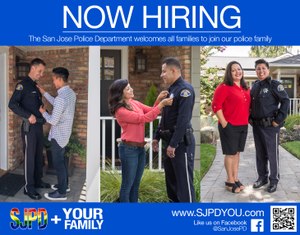 The San Jose Police Department is actively recruiting to fill hundreds of police officer jobs leading Chief Eddie Garcia to create a recruitment campaign targeting all members of the community. (Photo/San Jose Police Department)