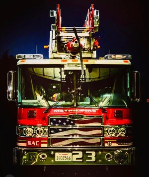 Sacramento Metropolitan Fire District personnel responded Friday after a man who was taking part in an informal child visitation refused to give up the 1-year-old to his ex-girlfriend, held a knife to the infant and started setting fires.