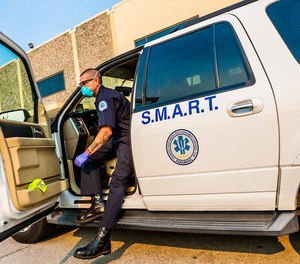 The pilot is intended to complement existing programs in the county, including the San Mateo Assessment and Referral Team, or SMART. Pictured here is AMR Paramedic Nick Watts who is assigned to SMART.