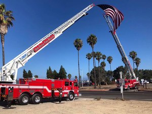 Members of the department and Ryan Ferrara’s family and friends gathered for a memorial in his honor in 2020.