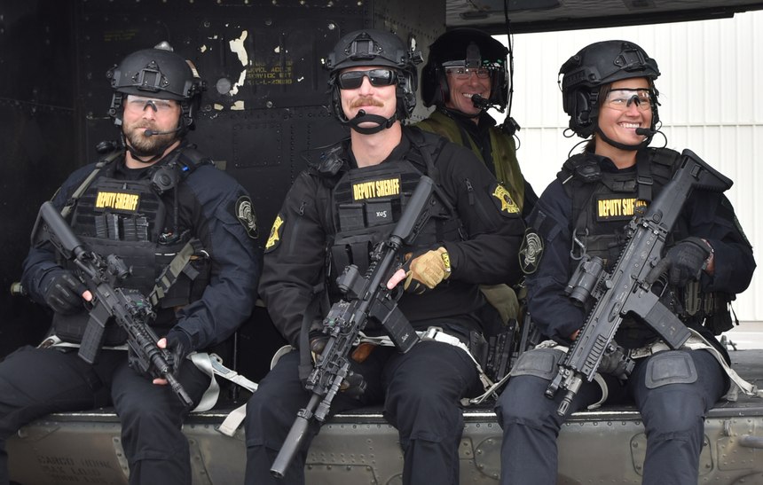 Deputy Sarah Merriman is pictured far right.