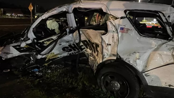 A car full of teenagers crashed into the Deputy Michael Trotter's patrol car, killing two and leaving three more teens and Trotter with serious injuries.