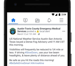 Approved pages can set the target audience of the local alert, preventing non-affected individuals from seeing the alert on their Facebook based on location. (Image/Facebook)