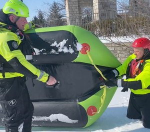 Floating platforms such as lightweight inflatable or rigid watercrafts designed for ice applications can be the best asset in a soft ice rescue scenario.