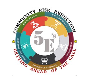 The "5 Es" of community risk reduction are: emergency response; education; enforcement; and economic incentive.