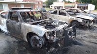 Half of Ark. PD's cruisers torched in parking lot; video shows destruction