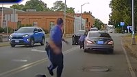 Video: Mass. trooper dragged into traffic by fleeing suspect
