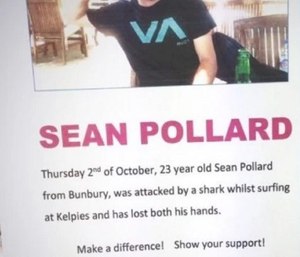 Surfer Sean Pollard was rescued by an off-duty paramedic and bystanders after a shark attack.